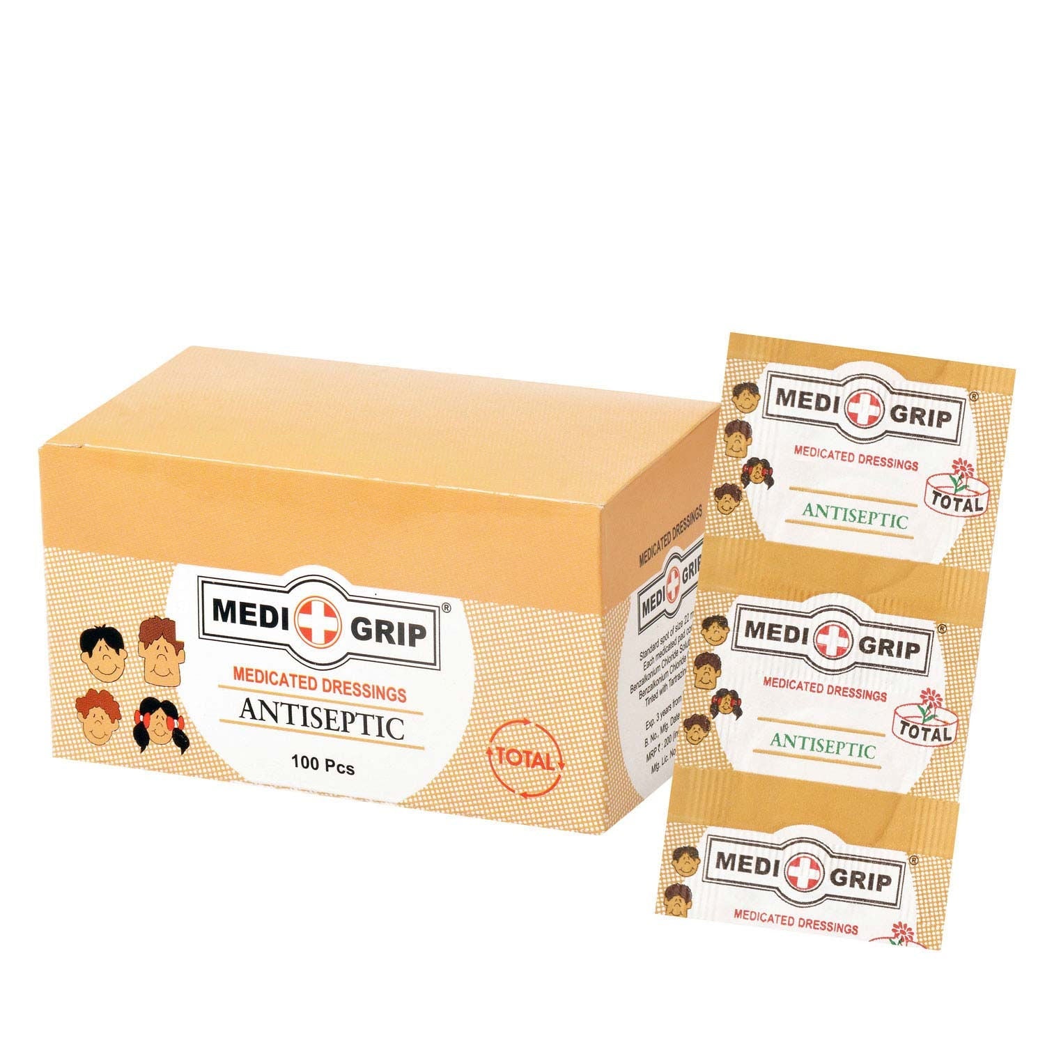 5 x  Medigrip Adhesive Spot Total Bandage - 25mm Round Paper Box ZOPB16 Pack of 100