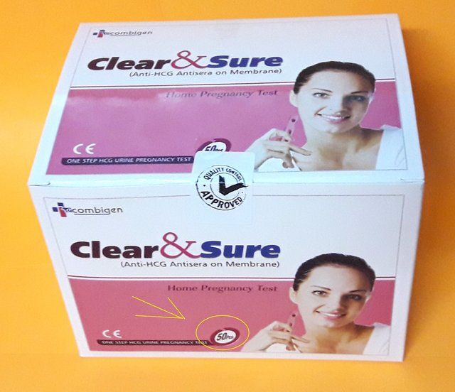 5 x  Recombigen Clear and Sure Pregnancy Test - Pack of 50 Tests