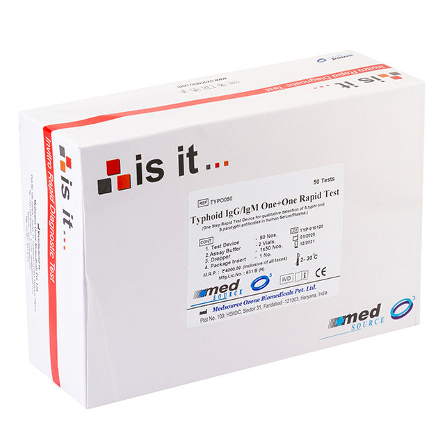 Med Source Is It Typhoid IgG/IgM One+One Rapid - Pack of 50 Tests