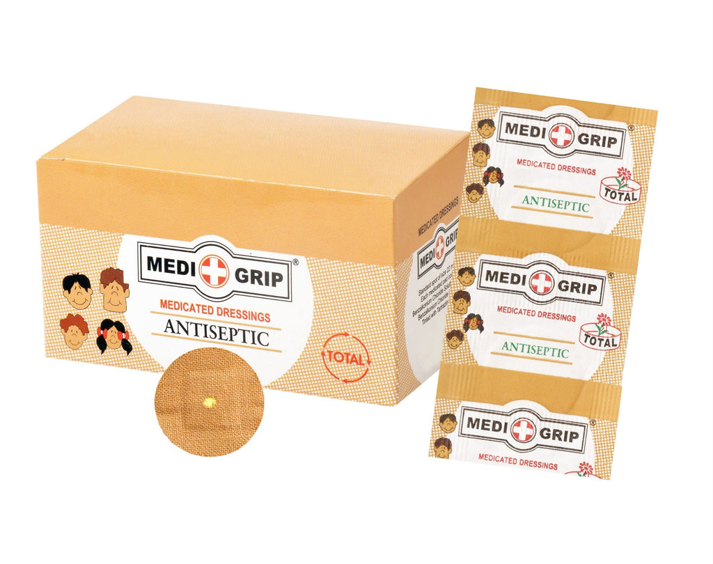 5 x  Medigrip Adhesive Spot Total Bandage - 25mm Round Paper Box ZOPB16 Pack of 100