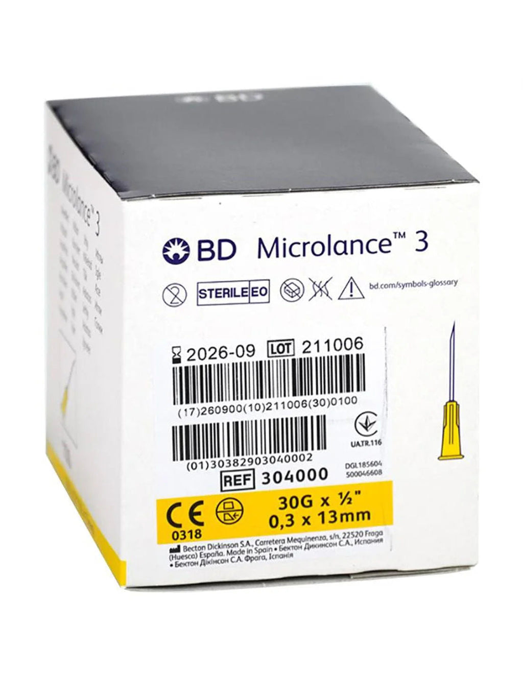 BD Microlance Hypodermic Needle 30G x 0.5Inch