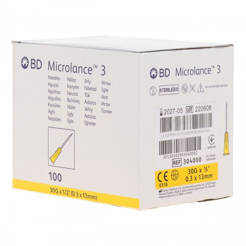 BD Microlance Hypodermic Needle 30G x 0.5Inch