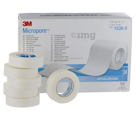 3M Micropore Surgical Tape - 1/2inch x 9.1meter Pack of 24 (1530-0)