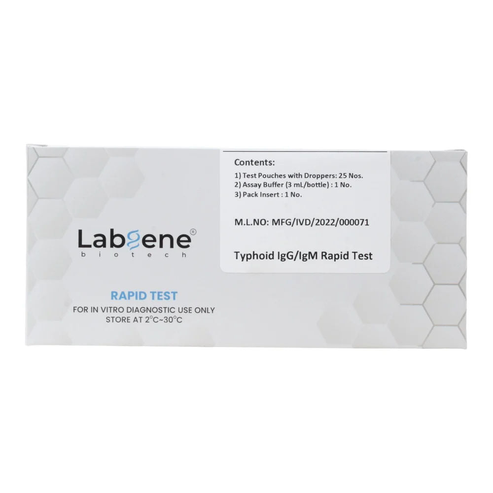 Labgene Typhoid IgG/IgM Rapid Card - Pack of 25 Tests (LG016-25T)