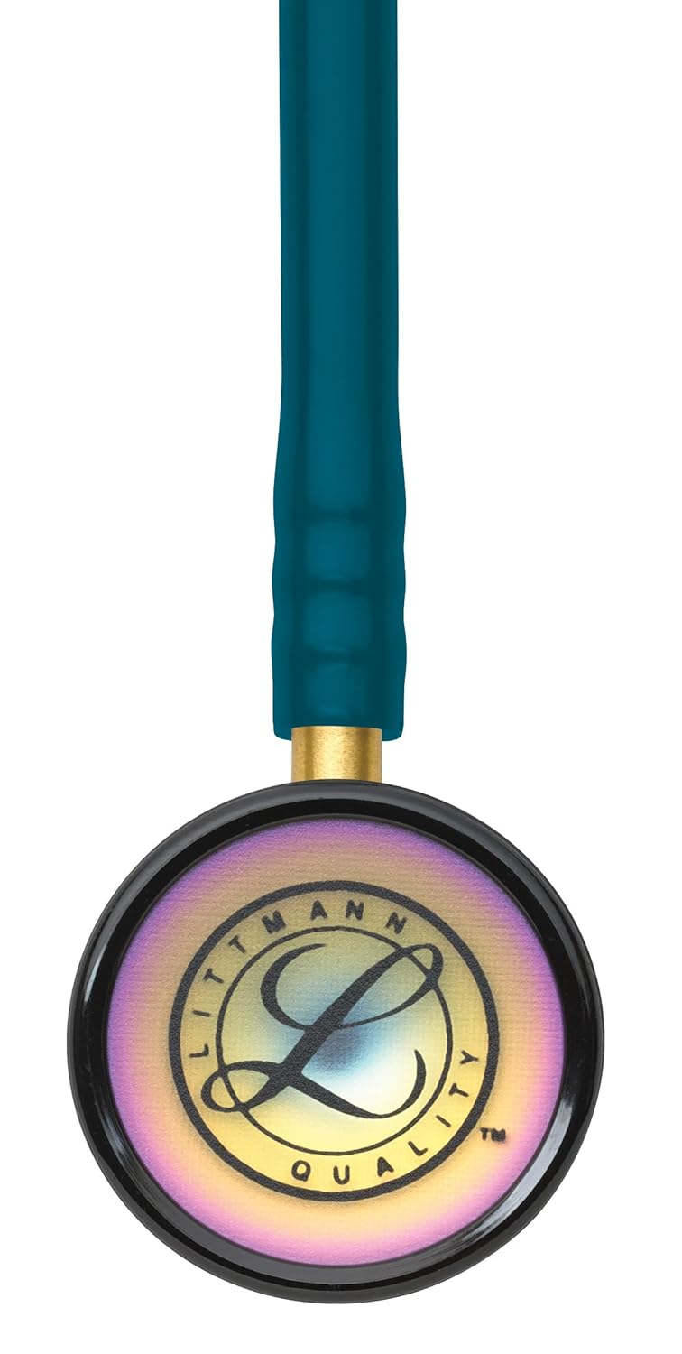 3M Littmann Classic II Paediatric Stethoscope (2153) - Rainbow Finish Chestpiece Caribbean Blue Tube