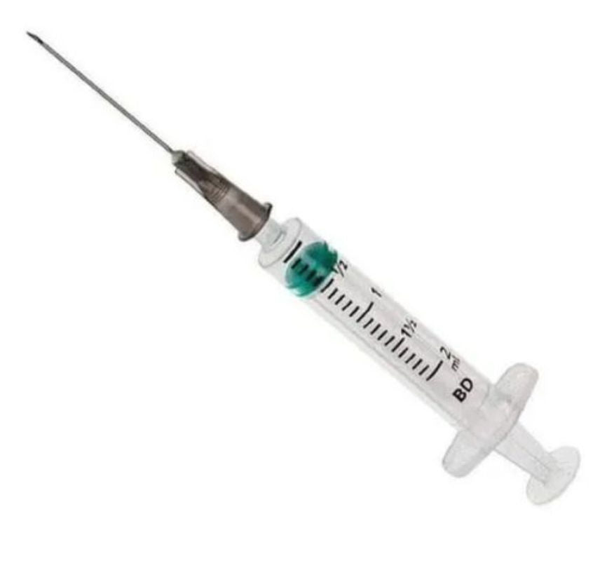 BD Discardit II Syringe With Needle 2ml 24G x 1Inch  Box Of 100
