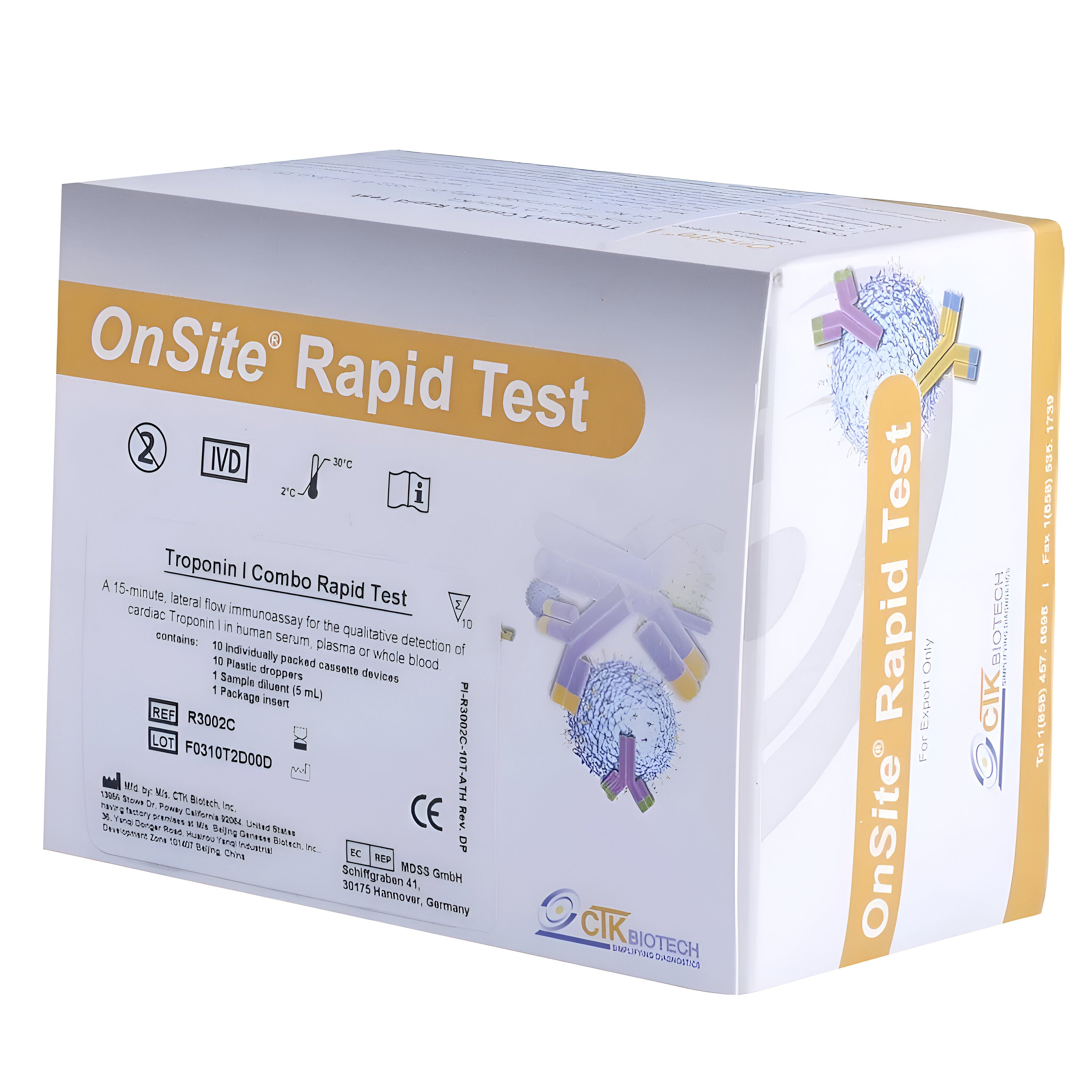 CTK Troponin I Combo Rapid Card - Pack 10 Test (R3002C)