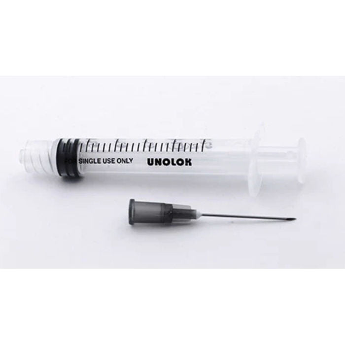 HMD Unolok 5ml Syringe with Needle - 24G X 1inch Pack of 100