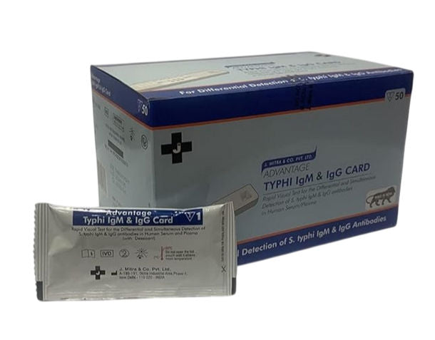 J.Mitra Advantage Typhi IgM & IgG Rapid Card - Pack of 50 Test