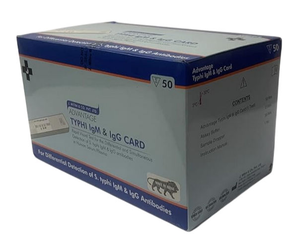 J.Mitra Advantage Typhi IgM & IgG Rapid Card - Pack of 50 Test
