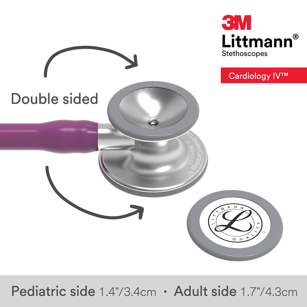 3M Littmann Cardiology IV Stethoscope (6156) - Standard Finish Chestpiece Plum Tube