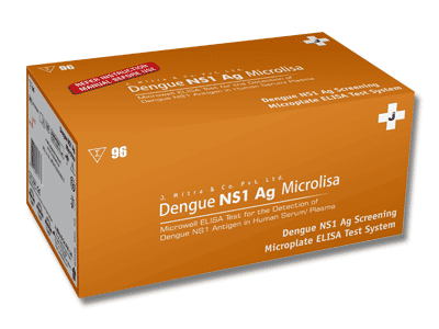 J. Mitra Dengue NS1 Ag Microlisa ELISA test kit - 96 Wells
