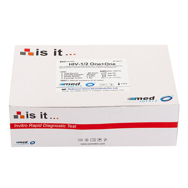 Med Source Is It HIV 1/2 Test Device One+ One - Pack of 50 Tests