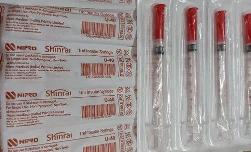 Nipro Shinrai U-40 Insulin Syringe - 1ml 31G x 8mm Pack of 100