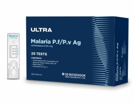 SD Biosensor Ultra Malaria P.f/P.v Ag Rapid Card - Pack of 40 Test (RK062-40)