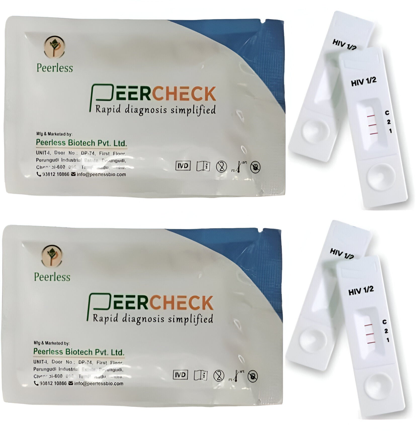 Peercheck HIV 1/2 Rapid Card - Pack of 40 Tests