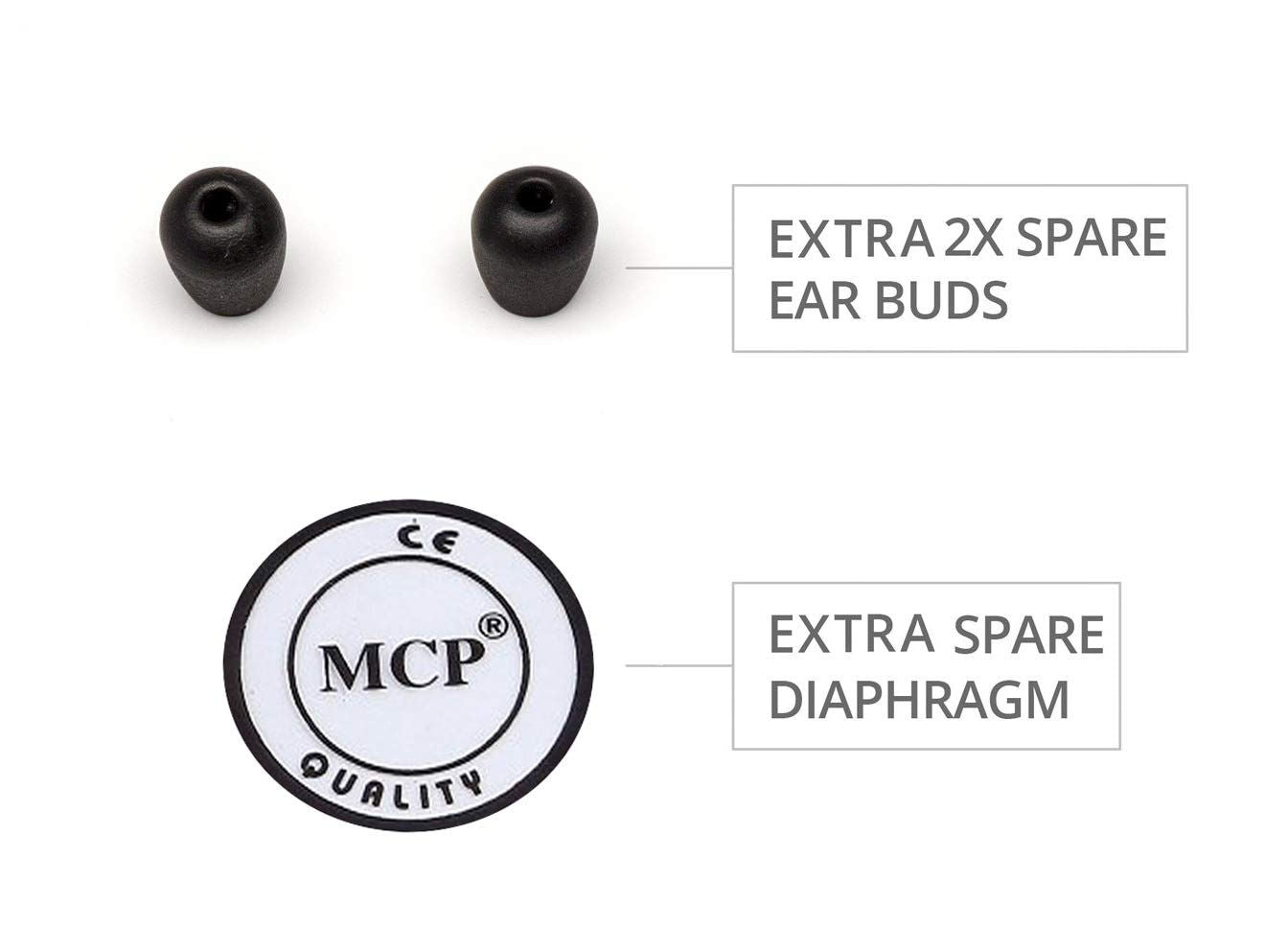 MCP ELITE ST-EL01 Premium Black Matte Stethoscope (Single Head)