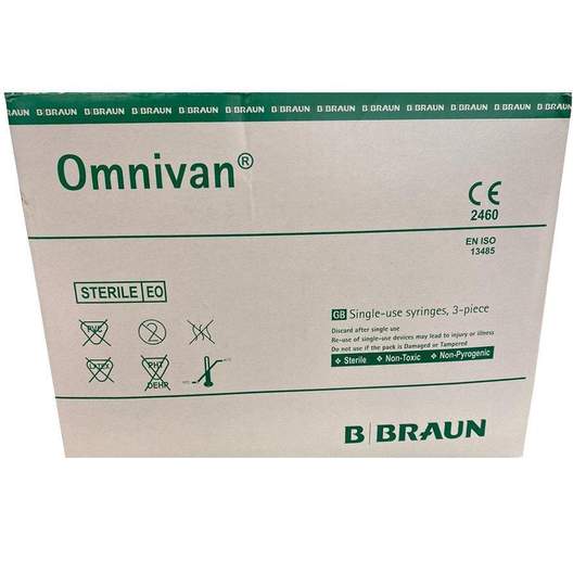 B Braun Omnivan 3ml Duo Syringe with Needle - 24G x 1Inch Pack of 100 (4750324-IN-OYS)