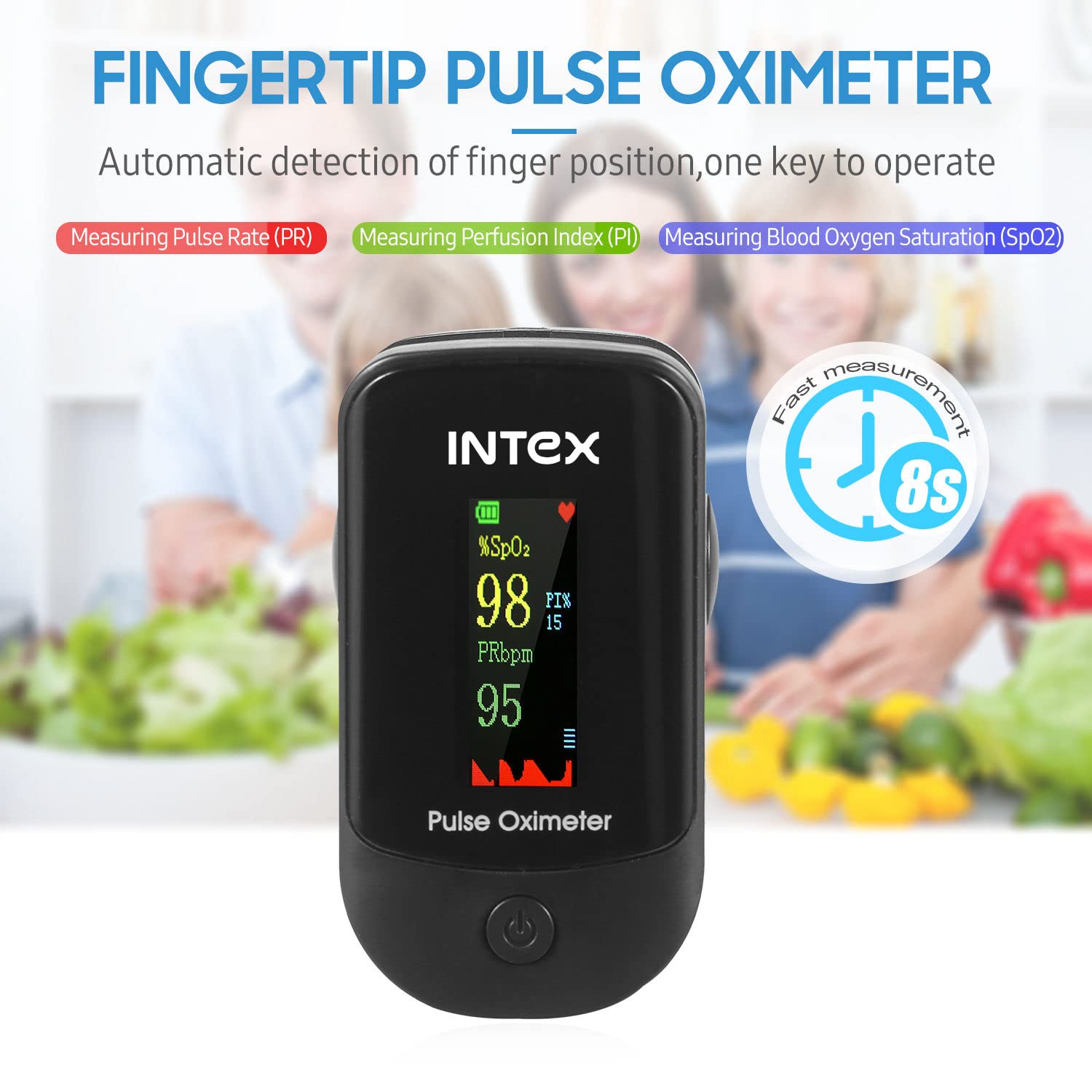 Intex Oxisure IT-OX02 Pulse Oximeter (Black)