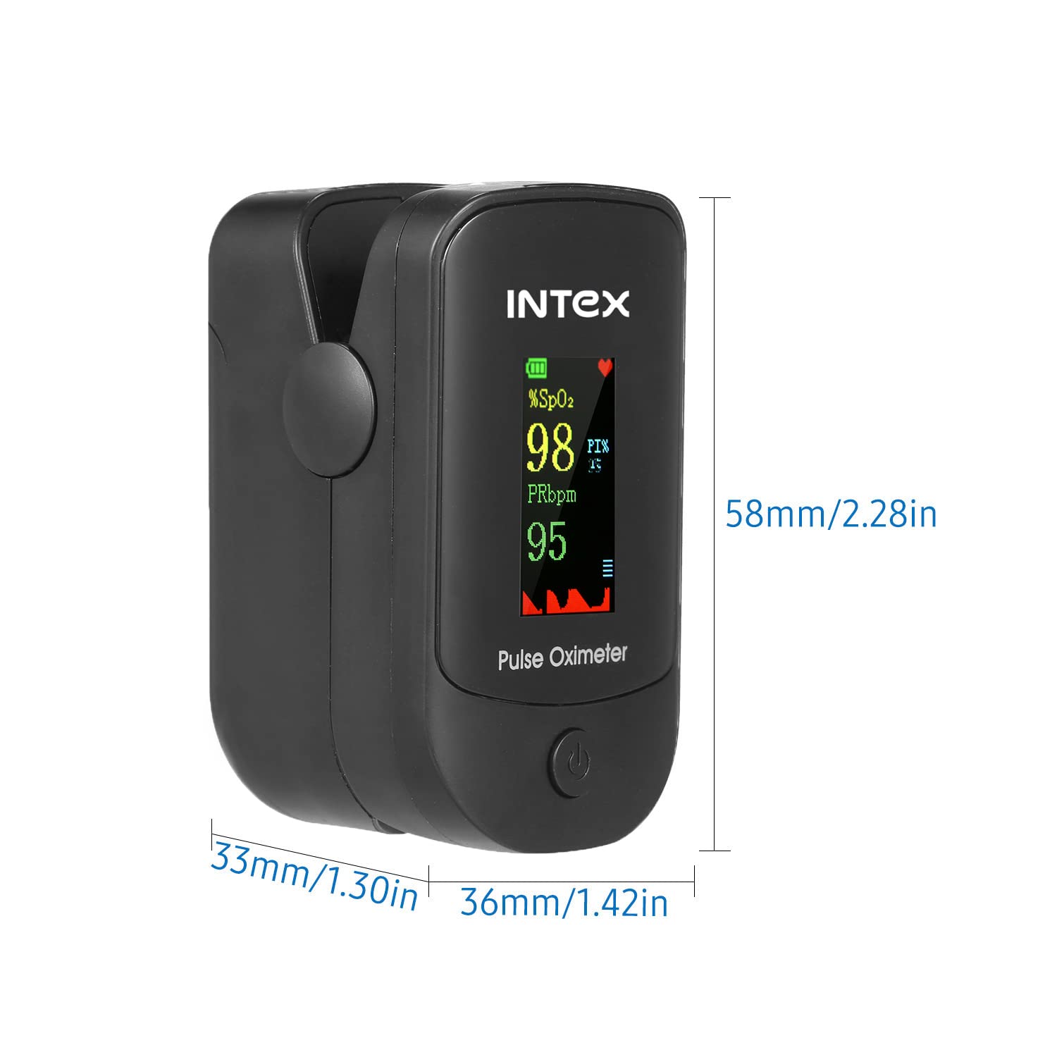 Intex Oxisure IT-OX02 Pulse Oximeter (Black)