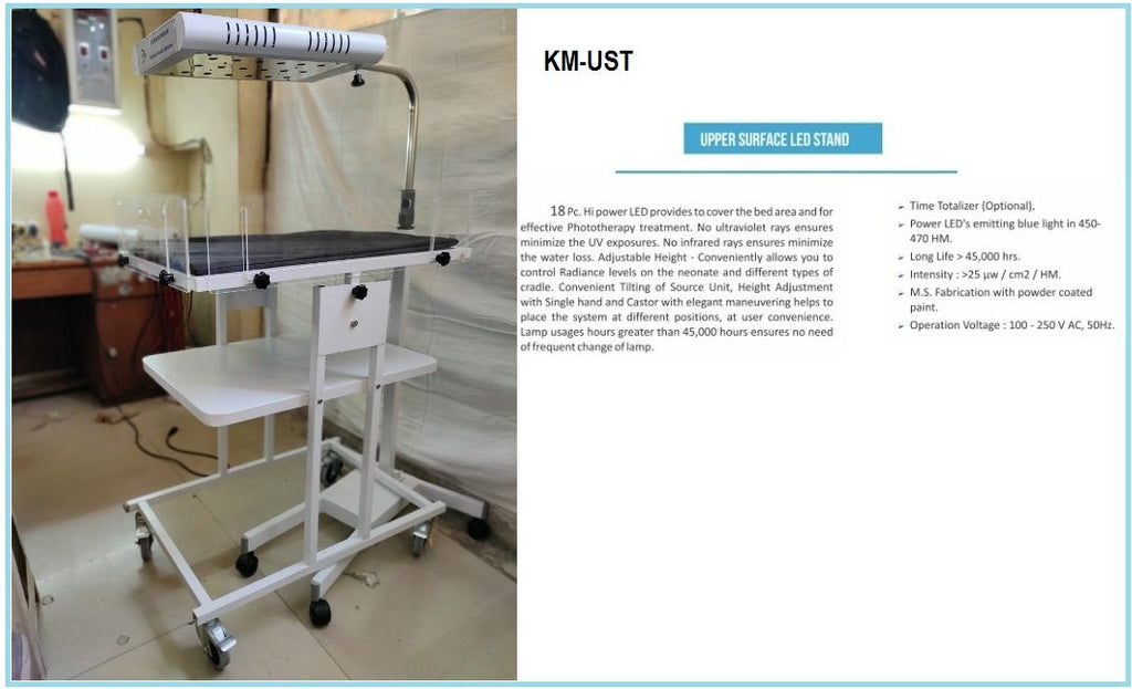 Korrida Upper Surface Phototherapy Unit with Trolley (KM-UST)