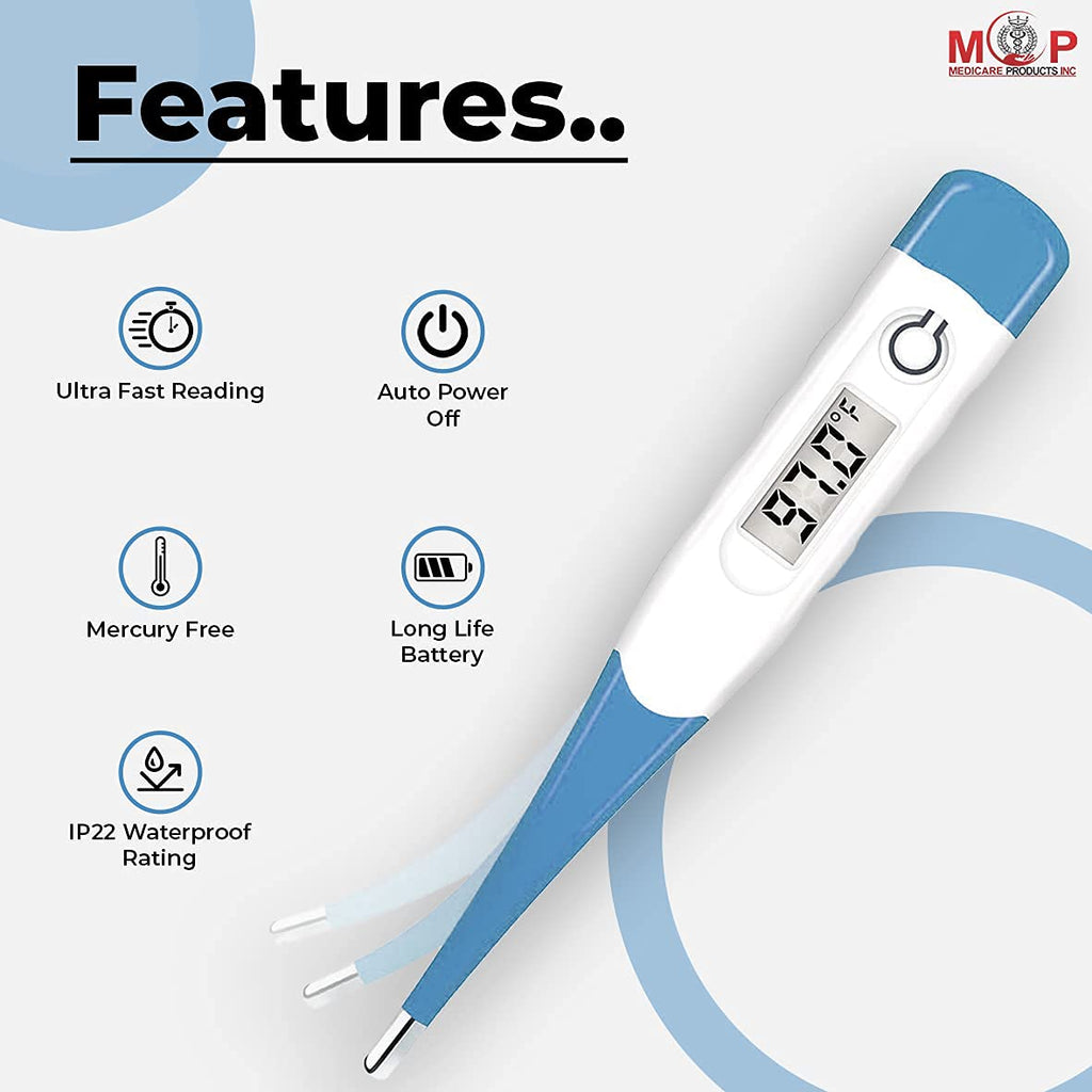 MCP Blue Flexible Tip Digital Thermometer