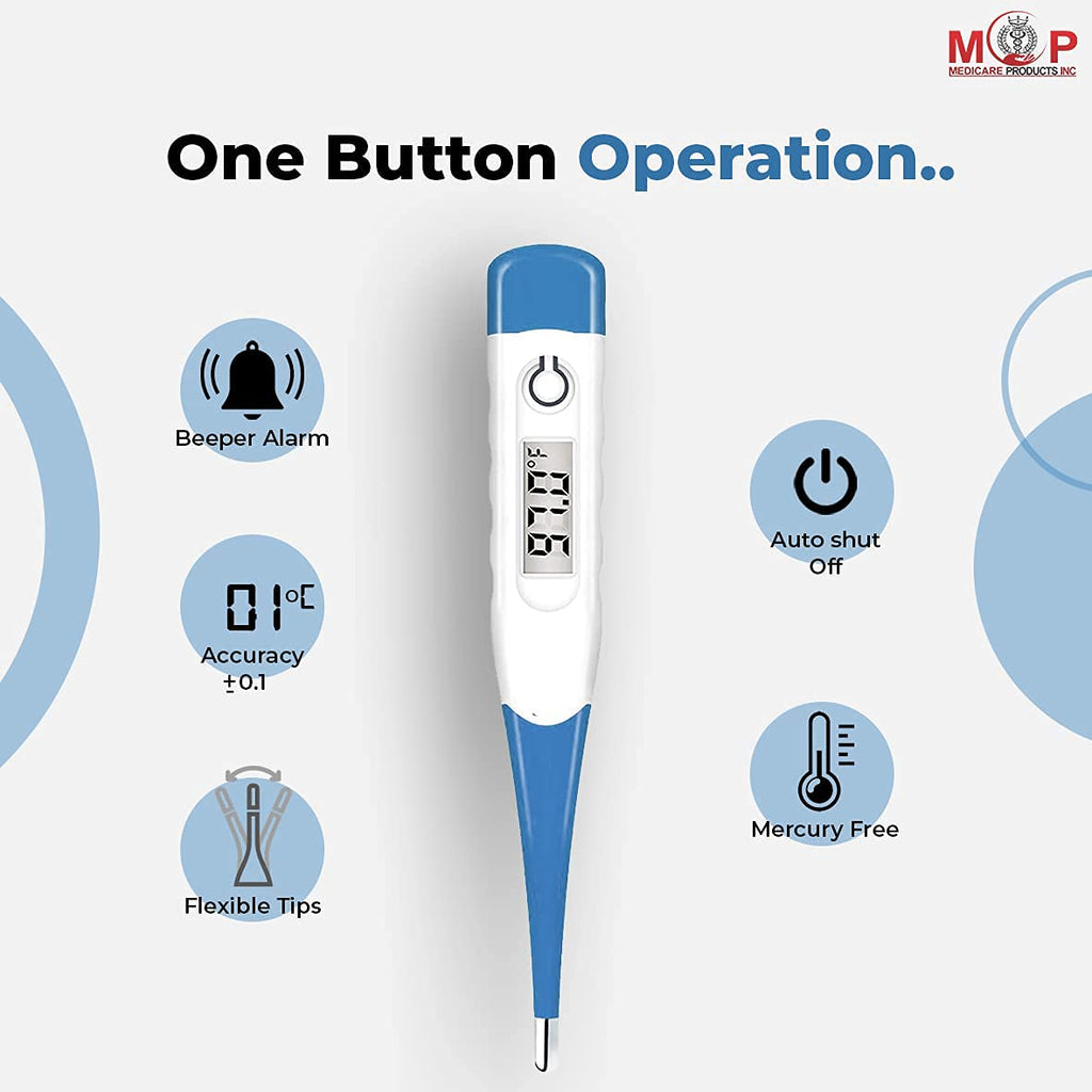 MCP Blue Flexible Tip Digital Thermometer