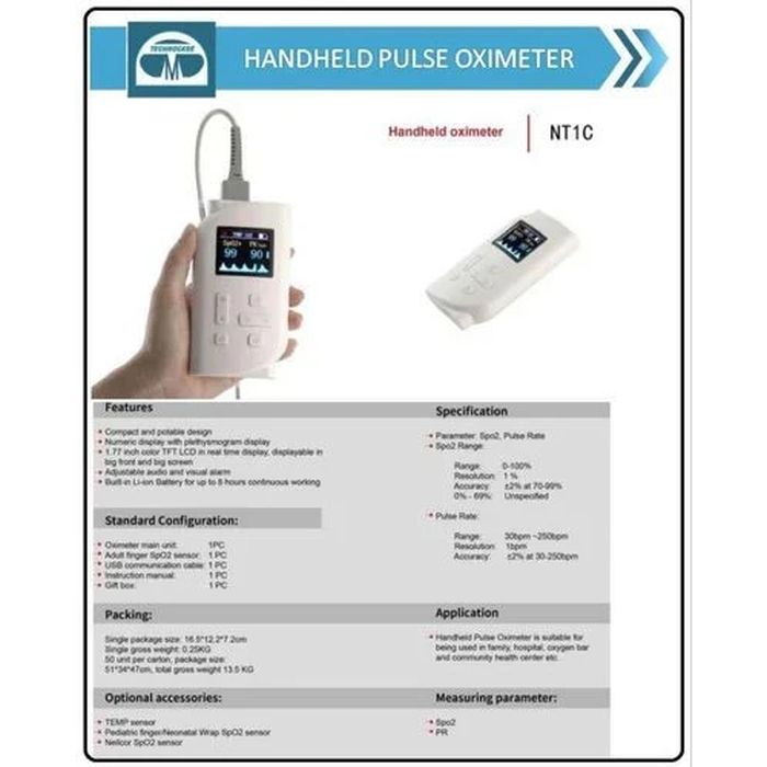 Technocare Handheld Pulse Oximeter (NT1C)